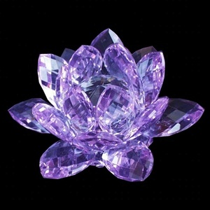 MH-H0012 Fiore di <span class=keywords><strong>Loto</strong></span> in Cristallo di Alta Qualità per Decorazioni Matrimoniali, Bomboniere e Souvenir per Ospiti - Product Image 2