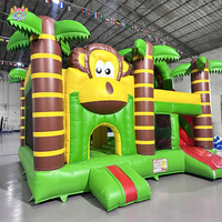 AirFunPro Combo de château gonflable à glissière sèche avec matériau en PVC et installation facile pour les jeux d'été des enfants, fête à la piscine