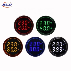 Mini painel redondo azul de 22mm, indicador <span class=keywords><strong>digital</strong></span> de exibição voltímetro e amperímetro v + a meter - Product Image 6