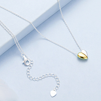 Colliers ras du cou polyvalents en argent sterling S925, pendentifs en forme de cœur à la mode et personnalisés, vente en gros