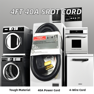 Srdt/drt 4/5/6 ft 125V PVC <span class=keywords><strong>AC</strong></span> dây điện nhiệm vụ nặng nề 4 chân 40 AMP srdt 4 dây phạm vi dài chúng tôi dây điện - Product Image 4