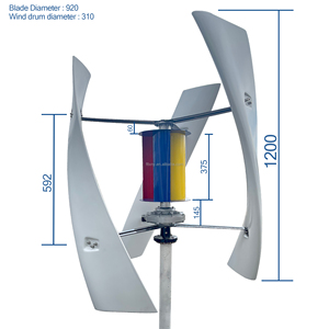 Accessoires personnalisés : Pales de générateur éolien à axe vertical de petite taille pour usage domestique, 1kW, 2kW, 3kW, 5kW, 10kW, 12V/48V – Prix de vente - Product Image 4