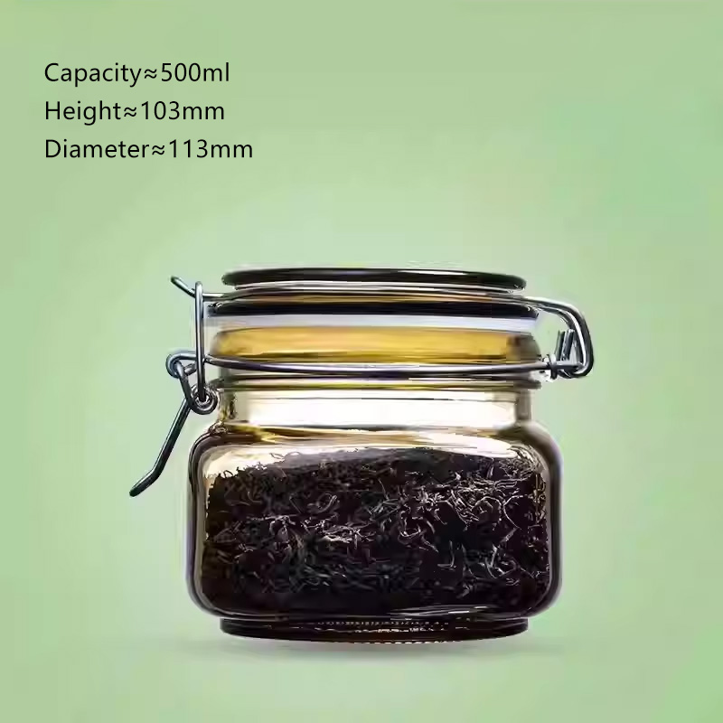 Botella de almacenamiento Beiji, oro oscuro - 500ml