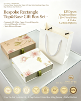 Coffret magnétique de luxe personnalisé pour bijoux, avec logo en feuille d'or, pour ensemble collier, boucles d'oreilles et pendentif, nouveau design pour le marché américain
