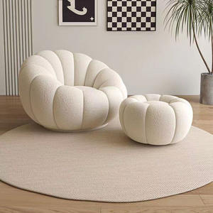 كرسي غرفة المعيشة تيدي الشمال الحديث نسيج الصوف الفاخرة عالية الكثافة مقعد واحد أريكة لهجة كراسي صالة كرسي كسول - Product Image 2