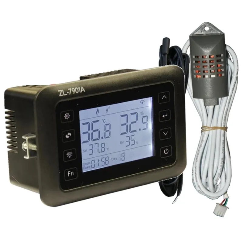 Zl-7901A-incubadora automática multifuncional ac Pid, 100-240V, controlador de temperatura y humedad para incubadora