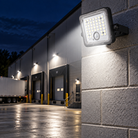 Projecteur solaire étanche IP65 avec détection de mouvement pour mur extérieur