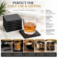 Sous-verres en ardoise personnalisés en forme de cœur pour les faveurs de mariage, sous-verres en pierre imprimés UV personnalisés pour une décoration de table romantique