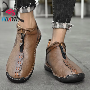 Zapatos Casuales de Moda para Hombre, Cosidos a Mano, Transpirables, Ligeros, para Todas las Temporadas, Talla Grande - Product Image 3