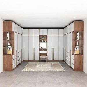 Recién llegado, armario portátil moderno personalizado de madera maciza para uso en el dormitorio del hogar, armario de dormitorio Armable - Product Image 6