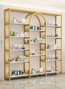 K Factory Whose Luxury Beauty Salon Light Display Shelf Cosmetics <b>Nail</b> Skin Care Stand Cabinet Store Display Shelf Storage Rack - Product Image 3