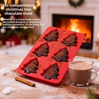 Moule à gâteau en silicone de qualité alimentaire en forme de sapin de Noël, résistant à la chaleur, pour la cuisson, ustensiles de cuisine pour les fêtes
