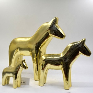 De cerámica personalizada caballo de oro animal para la decoración de la casa - Product Image 1