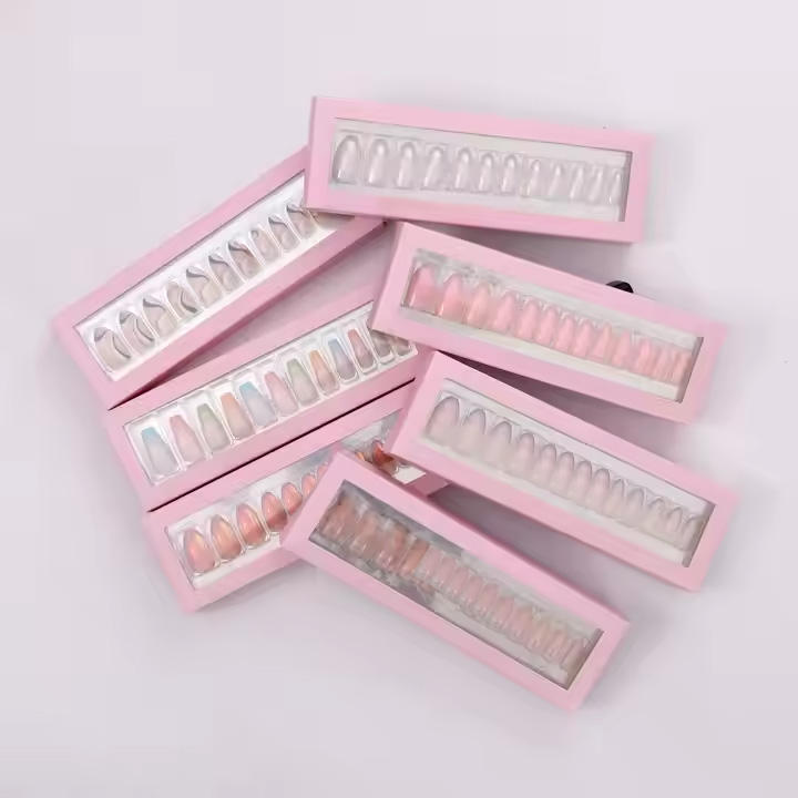 Easy Apply Custom Finger Nails Press On Artificial Fingernails