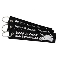 Porte-clés en tissu brodé de haute qualité Porte-clés brodé Porte-clés tissé avec logo personnalisé Jet Tag