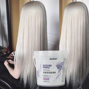 SANQI in Stock Polvere Decolorante per <span class=keywords><strong>Capelli</strong></span> 400g Colore Viola, Formula ad Azione Rapida, Senza Polvere, Anti-Giallo, Decolorazione fino a 9+ Livelli, Toner per <span class=keywords><strong>Capelli</strong></span> - Product Image 4