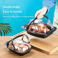 Boîte d'emballage alimentaire jetable de qualité alimentaire pour poulet rôti, canard et viande cuite, idéale pour la restauration quotidienne et la vente au détail alimentaire
