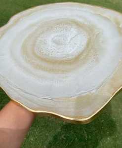 Juego de posavasos de bandeja para servir de resina de 3 niveles de diseñador hecho a mano, madera de alta calidad, personalizado, hogar, restaurante, comida india, ocasiones - Product Image 6