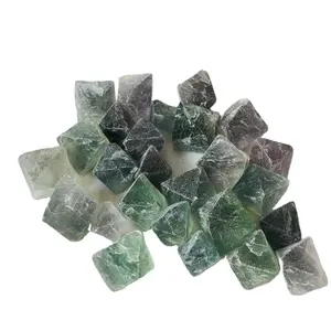 Pedra de cristal de fluorite, pedra natural semi-preciosa para decoração