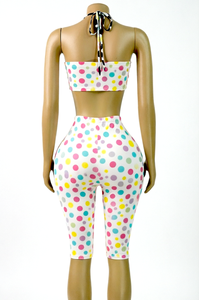 PEEQI Nuovo Set Due Pezzi da <span class=keywords><strong>Donna</strong></span> all'Ingrosso, Top <span class=keywords><strong>Sexy</strong></span> con Stampa a Pois e Pantaloni, Completo <span class=keywords><strong>Sexy</strong></span> da <span class=keywords><strong>Donna</strong></span> - Product Image 5