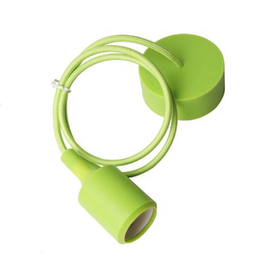 Cổ điển Edison vít phong cách <span class=keywords><strong>E27</strong></span> đèn ổ cắm với đầy màu sắc Silicone giữ đèn 2m cáp cho treo đèn - Product Image 2