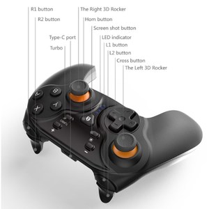 Controlador de juegos inalámbrico DOBE <span class=keywords><strong>Gamepad</strong></span> inducción de vibración 6-Axis Gyro Joystick para N-Switch <span class=keywords><strong>Android</strong></span> PC accesorios de juego - Product Image 3
