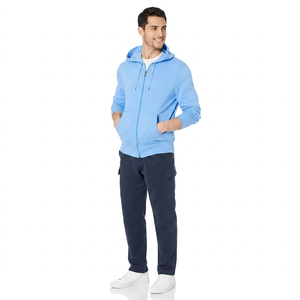 Best Selling <b>Men</b> Winter Solid Zipper Hoodies 100% Cotton Quick Dry & Breathable Custom Logo Printing OEM Service Casual Wear - Product Image 1