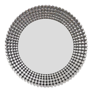 Miroir mural rond en <span class=keywords><strong>cristal</strong></span> concassé de style contemporain pour chambre à coucher, avec cadre fait main, vente chaude - Product Image 5