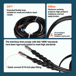 Kit di Sterzo Idraulico Fuoribordo 90HP/150HP/300HP Sistema di <span class=keywords><strong>Timone</strong></span> Marino con Set Completo di Accessori - Product Image 3