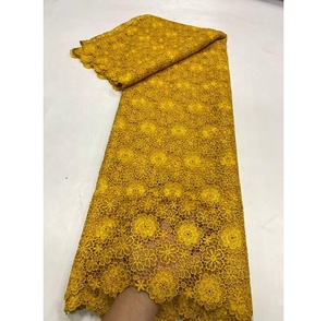 Tissu en dentelle <span class=keywords><strong>de</strong></span> coton écologique avec broderie <span class=keywords><strong>de</strong></span> paillettes à motif floral pour accessoires vestimentaires et <span class=keywords><strong>robes</strong></span> <span class=keywords><strong>de</strong></span> <span class=keywords><strong>mariée</strong></span> - Product Image 1