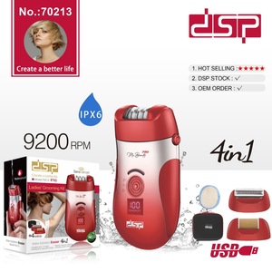 Depiladora eléctrica DSP para mujer, 6500 Rpm, a batería, carga USB, afeitadora corporal para axilas, piernas y partes privadas - Product Image 5