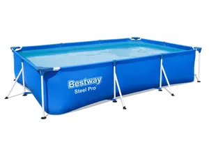 Bestway 56404 9'10 "x 6'7" x 26 "piscine con cornice rettangolare piscina all'aperto