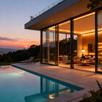 Servicio de Diseño de Villas Prefabricadas Modernas Personalizadas, Plan de Casa de Lujo de 5 Dormitorios y 3 Pisos con Sala de Cine