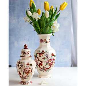 Vase de sol en pierre de style Art déco Chartreuse Rose Ginger Jar de Mason - Product Image 2