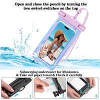 Sac étanche universel IPX8, grande pochette étanche pour téléphone avec cordon pour iPhone 16 15 Pro Max