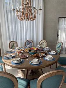 Sedie da Pranzo in Rovere Massiccio Stile Europeo Moderno con Finitura Anticata, <span class=keywords><strong>Nuovo</strong></span> Design Cinese, Arredamento per Casa, Ristorante, Caffetteria e Tempo Libero - Product Image 4