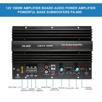 Carte mère d'amplificateur de puissance de subwoofers de voiture de RC10-inch et 12 pouces, carte d'amplificateur de puissance audio de voiture haute puissance 12V 1000W