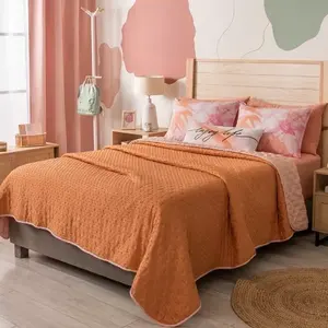 Juego de edredón Viallow Mat Pavia con pompones, fundas Vianney y almohada, 225x235 cm, ropa de cama moderna - Product Image 3