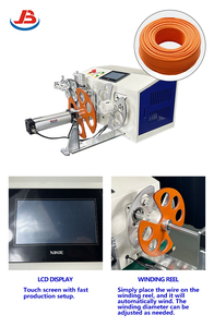 Équipement d'enroulement de câble à fibre optique entièrement automatique avec mesure de longueur, machine intelligente pour bobinage de câble 250 mm JB-N05, machine de coupe de fil - Product Image 5