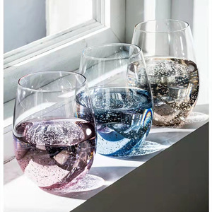 Vaso de Vidrio con Diseño de Cielo Estrellado, Ecológico, Moderno, Simple, con Forma de Huevo, Creativo, para Jugo, Lindo, con Gran Capacidad - Product Image 4