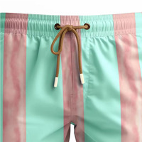 Short de surf de plage Nouveau design Short de vacances Élégant Surf Stretch 3 pouces avec short de bain de poche