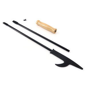 Juego de herramientas para <span class=keywords><strong>chimenea</strong></span> de acero negro para interior y exterior, incluye pica para leña y herramientas para brasero, ideal para camping. - Product Image 5