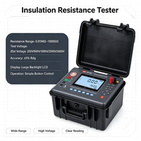 Testeur de résistance d'isolement portable 15 kV haute précision avec boîtier de protection IP54, stockage de 500 jeux de données, batterie rechargeable et générateur transformateur