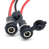 Connecteur d'alimentation CC femelle à câble filaire 5,5 * 2,1 mm / 5,5 * 2,5 mm 5521 5525 avec écrou et clip, haute intensité
