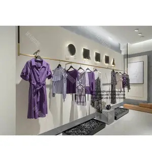 Boutique store clothing hanger stand furniture clothing store fitting room for clothing store