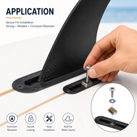Jeu de feuilles de planche de surf vis à écrou en T Inserts en aluminium en acier inoxydable pour système de montage de piste d'aileron accessoire d'outil de surf Waterplay