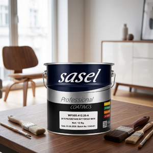 SASEL 2K PU Polyurethane Matt Topcoat White 12KG Fast Dry Scratch Yellowing Resistant MDF Wood Furniture Paint Spray Application - Product Image 2