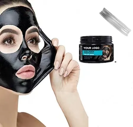 collagen facial mask bamboo charcoal peel off mask skin care charcoal face mask masque