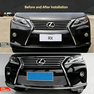 Stainless Steel Chrome Front Bumper Anti Collision Trim for 2012 2014 RX270 RX350 RX450h Grille Cover - Product Image 3