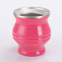 Tasse à maté isotherme en acier inoxydable à double paroi, forme ventrue, 8 oz, avec logo personnalisé, pour Yerba Mate argentin